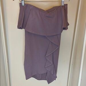 Elegant Off-Shoulder Purple Skirt